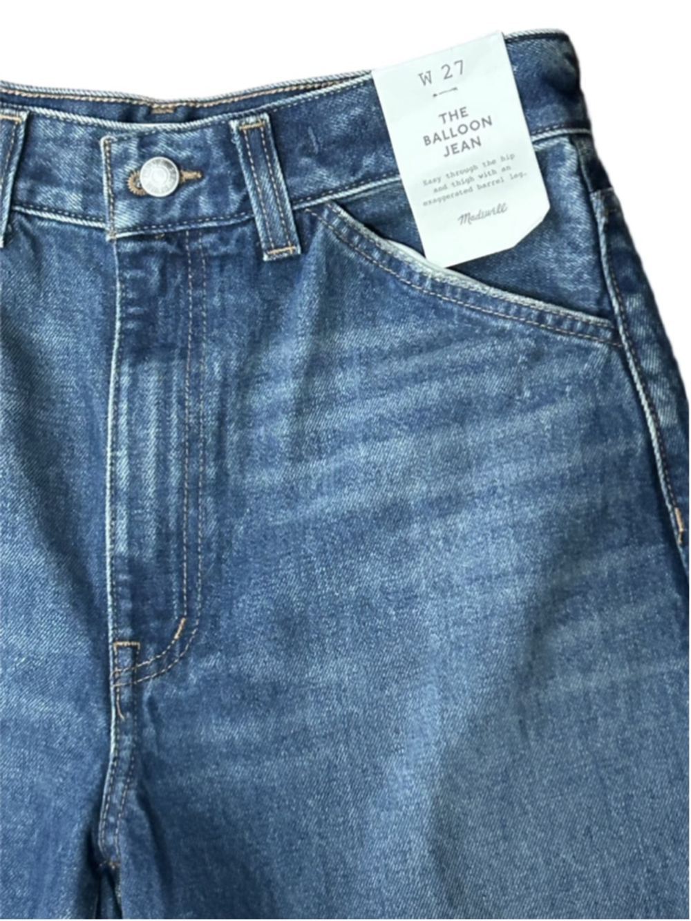 NWT Madewell The Balloon Jean size 27 retails $148 sold out on retail site - Picture 3 of 8